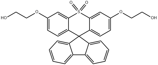 3',6'-Bis(2-hydroxyethoxy)spiro[fluorene-9,9'-thioxanthene] 10',10'-dioxide Struktur