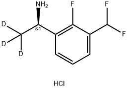 (R)-1-(3-(Difluoromethyl)-2-fluorophenyl)ethan-1-amine-d3 (hydrochloride) Struktur