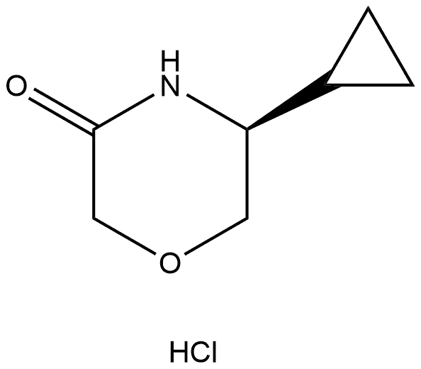 (S)-5-cyclopropylmorpholin-3-one hydrochloride Struktur