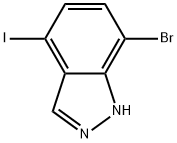 7-bromo-4-iodo-1H-indazole Struktur