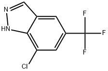 7-chloro-5-(trifluoromethyl)-1H-indazole Struktur