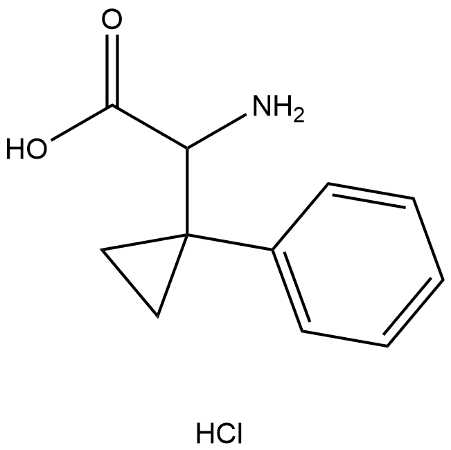 Amino-(1-phenyl-cyclopropyl)-acetic acid hydrochloride Struktur