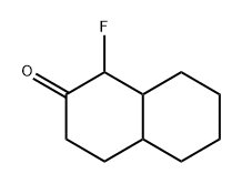 2(1H)-Naphthalenone,  1-fluoro-3,4,4a-alpha-,5,6,7,8,8a-bta--octahydro-  (8CI) Struktur