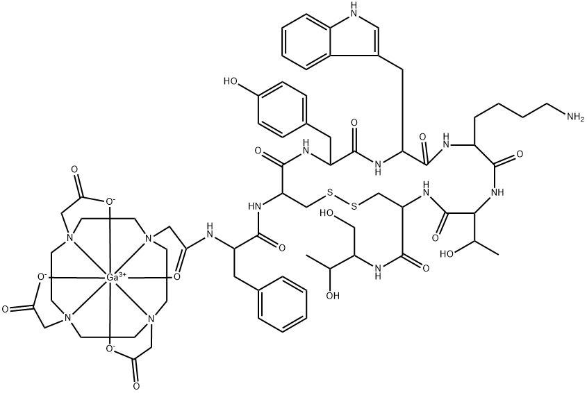 Ga-DOTA-TOC acetate Struktur