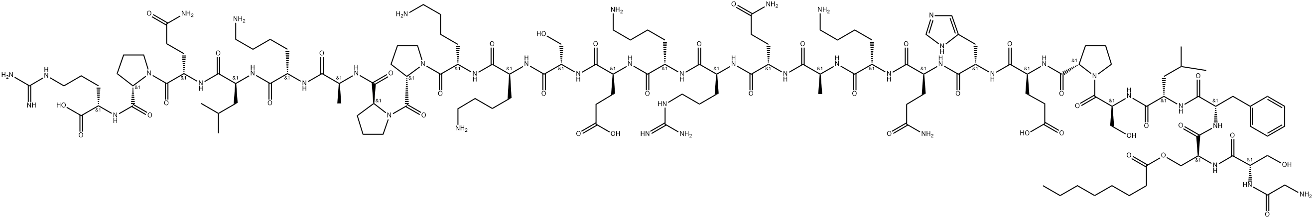 DES-GLN14-GHRELIN (RAT) Struktur