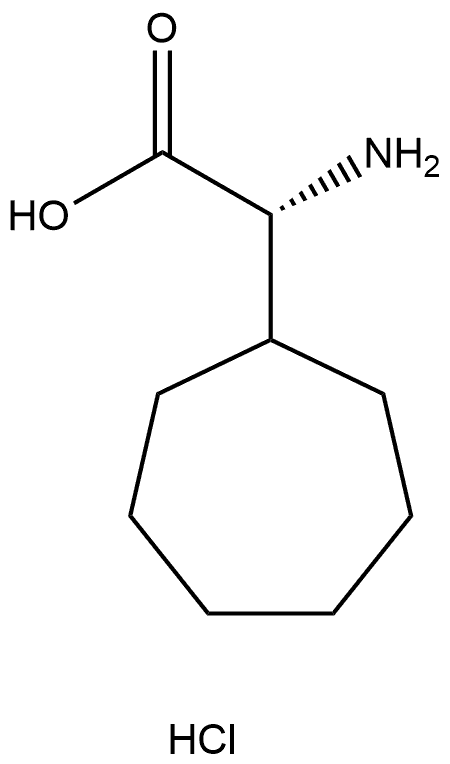 (R)‐2‐amino‐2‐cycloheptylacetic acid hydrochloride Struktur