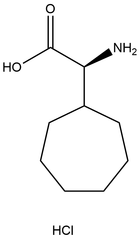 (S)‐2‐amino‐2‐cycloheptylacetic acid hydrochloride Struktur