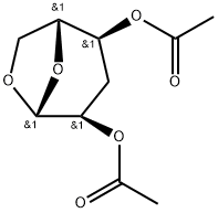 .beta.-D-ribo-Hexopyranose, 1,6-anhydro-3-deoxy-, diacetate Struktur