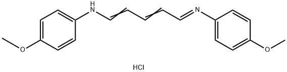 Benzenamine, 4-methoxy-N-[5-[(4-methoxyphenyl)amino]-2,4-pentadienylidene]-, monohydrochloride (9CI) Struktur