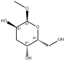 Methyl 3-deoxy-α-D-galactopyranoside Struktur