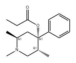 4-Piperidinol, 1,2,5-trimethyl-4-phenyl-, propanoate (ester), (2α,4β,5β)- (9CI) Struktur