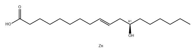 Zinc(II) (R,E)-12-hydroxyoctadec-9-enoate Struktur