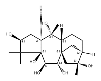 Grayanotoxane-3β,5,6β,7α,10,16-hexol Struktur