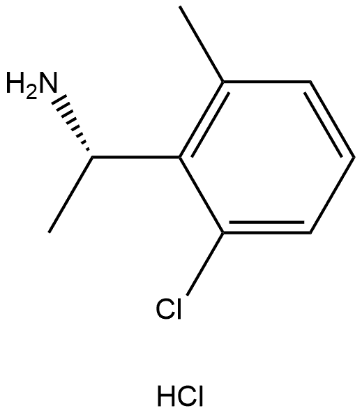 (S)-1-(2-chloro-6-methylphenyl)ethan-1-amine hydrochloride Struktur