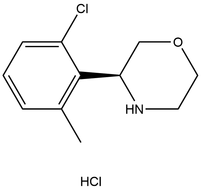 (S)-3-(2-chloro-6-methylphenyl)morpholine hydrochloride Struktur