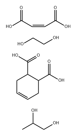 Propyleneglycol, polymer with maleic anhydride, 3a,4,7,7a-tetrahydro-1,3-dioxo-2-oxaindan and ethylentglycol Struktur