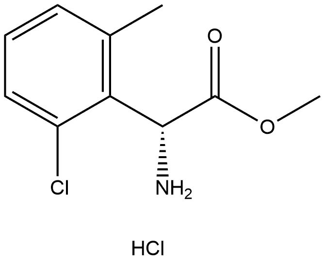 methyl (R)-2-amino-2-(2-chloro-6-methylphenyl)acetate hydrochloride Struktur