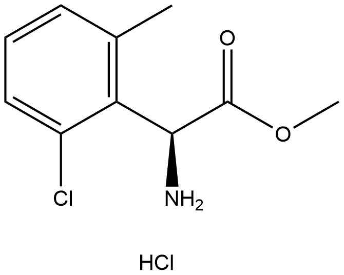 methyl (S)-2-amino-2-(2-chloro-6-methylphenyl)acetate hydrochloride Struktur