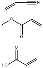 2-Propenoic acid, polymer with methyl 2-propenoate and 2-propenenitrile Struktur