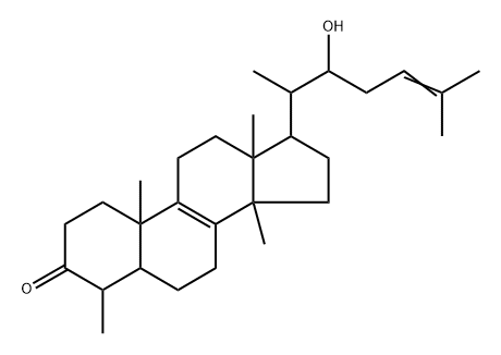 (20S)-22-Hydroxy-4α,14-dimethyl-5α-cholesta-8,24-dien-3-one Struktur