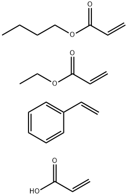 2-Propenoic acid, polymer with butyl 2-propenoate, ethenylbenzene and ethyl 2-propenoate Struktur