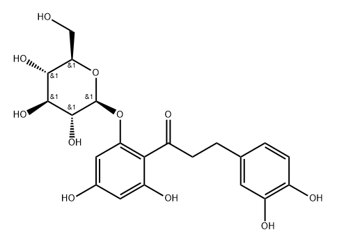 Phloretin-3-hydroxy-2-O-glucoside Struktur