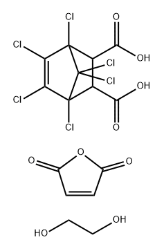 Bicyclo[2.2.1]hept-5-ene-2,3-dicarboxylic acid,1,4,5,6,7,7-hexachloro-,polymer with 1,2-ethanediol and 2,5-furandione Struktur