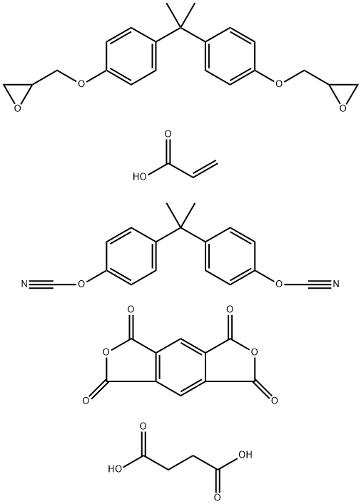 (1-Methylethylidene)di-4,1-phenylene cyanate polymer with 1H, 3H-benzo -[1,2-c:4,5-c']difuran-1,3,5,7-tetrone and 2,2'-[(1-methylethylidene)bis -(4,1-phenyleneoxymethylene)]bis[oxirane]2-propenoate, hydrogen butanedioate Struktur