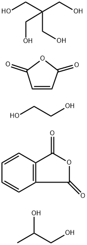 1,3-Isobenzofurandione, polymer with 2,2-bis(hydroxymethyl)-1,3-propanediol, 1,2-ethanediol, 2,5-furandione and 1,2-propanediol Struktur