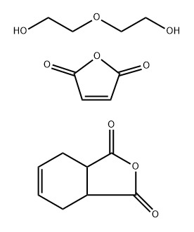 1,3-Isobenzofurandione,3a,4,7,7a-tetrahydro-,polymer with 2,5-furandione and 2,2'-oxybis [ethanol] Struktur