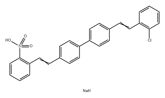 4''-[4-(2-Chlorostyryl)-phenyl]-2-stilbenesulfonic acid sodium salt Struktur