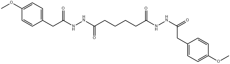 N'1,N'6-bis[(4-methoxyphenyl)acetyl]hexanedihydrazide Struktur