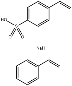 benzenesulfonic acid, 4-ethenyl-, sodium salt, polymerwith ethenylbenzene Struktur