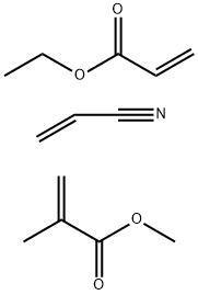 2-Propenoic acid, 2-methyl-, methyl ester, polymer with ethyl 2-propenoate and 2-propenenitrile Struktur