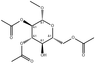 Methyl 2,3,6-Tri-O-acetyl-α-D-glucopyranoside Struktur