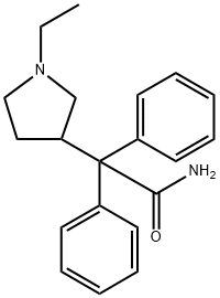 3-Pyrrolidineacetamide, 1-ethyl-α,α-diphenyl- 結(jié)構(gòu)式