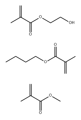 2-Propenoic acid, 2-methyl-, butyl ester, polymer with 2-hydroxyethyl 2-methyl-2-propenoate and methyl 2-methyl-2-propenoate Struktur