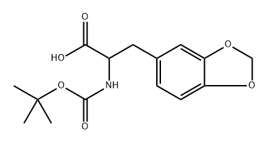 1,3-Benzodioxole-5-propanoic acid, α-[[(1,1-dimethylethoxy)carbonyl]amino]- Struktur