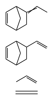 Bicyclo[2.2.1]hept-2-ene, 5-ethenyl-, polymer with ethene, 5-ethylidenebicyclo[2.2.1]hept-2-ene and 1-propene Struktur