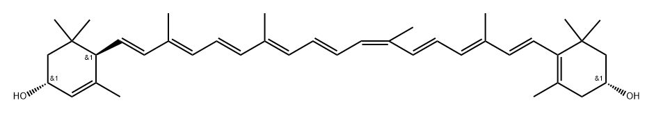 (3R,3'R,6'R,13-cis)-b,e-Carotene-3,3'-diol Struktur