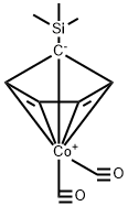 Cobalt, dicarbonyl[(1,2,3,4,5-η)-1-(trimethylsilyl)-2,4-cyclopentadien-1-yl]- Struktur