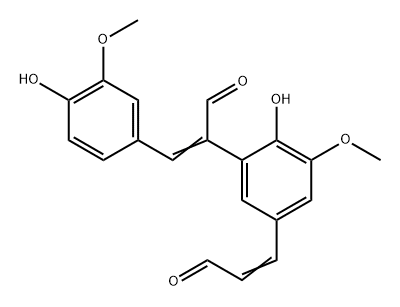 α-[2-Hydroxy-3-methoxy-5-(2-formylvinyl)phenyl]-3-methoxy-4-hydroxybenzeneacrylaldehyde Struktur