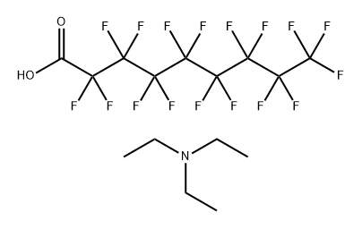 Nonanoic acid, heptadecafluoro-, compd. with N,N-diethylethanamine (1:1) (9CI) Struktur