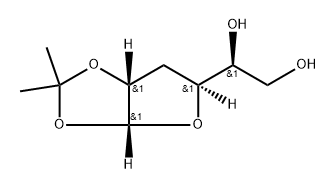 3-Deoxy-1,2-O-(1-methylethylidene)-β-L-lyxo-hexofuranose Struktur