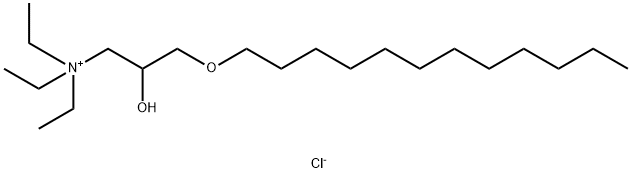 1-Propanaminium, 3-(dodecyloxy)-N,N,N-triethyl-2-hydroxy-, chloride (1:1) Struktur