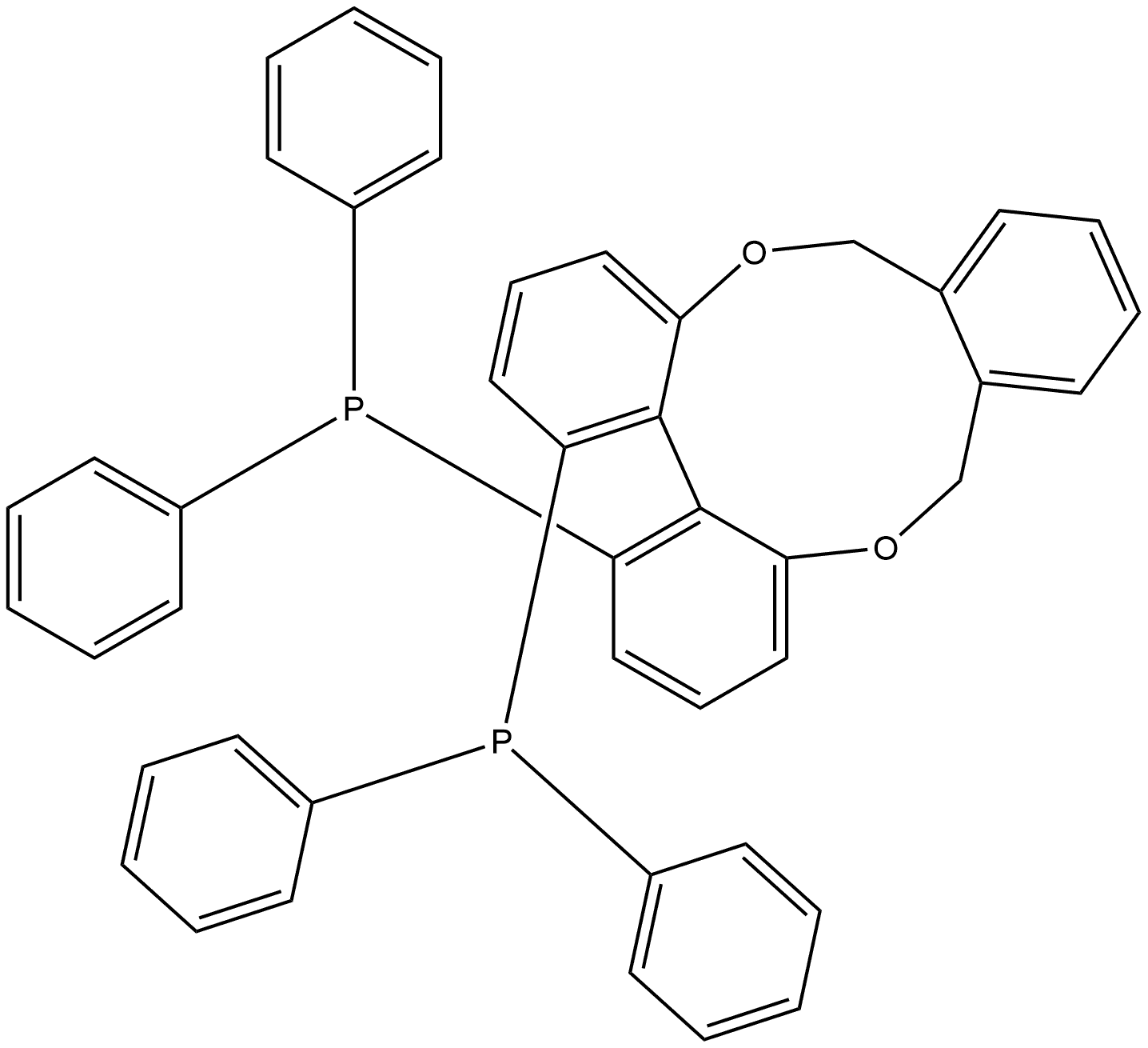 (16aR)-1,16-Bis(diphenylphosphino)-6,11-dihydrotribenzo[b,d,h][1,6]dioxecine Struktur