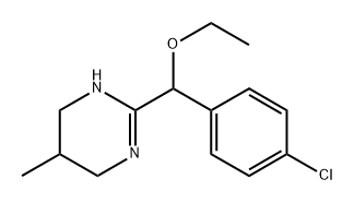 3,4,5,6-Tetrahydro-2-(4-chloro-α-ethoxybenzyl)-5-methylpyrimidine Struktur