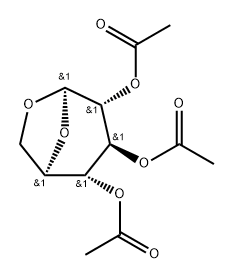 .beta.-D-Glucopyranose, 1,6-anhydro-, triacetate, homopolymer Struktur