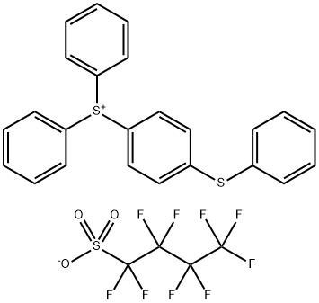 Sulfonium, diphenyl[4-(phenylthio)phenyl]-, 1,1,2,2,3,3,4,4,4-nonafluoro-1-butanesulfonate (1:1) Struktur