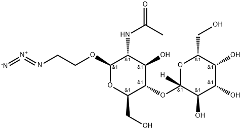 2-Azidoethyl 2-acetamido-2-deoxy-4-O-(β-D-galactopyranosyl)-β-D-glucopyranoside Struktur